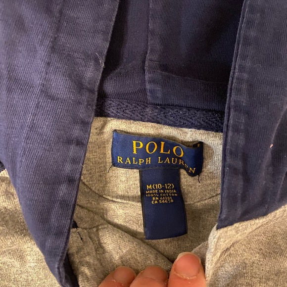 Boys Polo Hoodie size 12 - Picture 2 of 4
